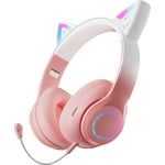 ProCaster Meow hörlurar med mikrofon, rosa