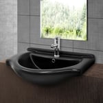 ML-Design keramisk diskbänk vit 67,5x21,5x51,5 cm, inbyggd diskbänk
