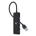 Qhou Hub USB C, 4 en 1 répartiteur USB 3.0 avec Transfert Rapide de données, Ultra Slim USB C Splitter Multiport Compatible avec imprimante, Ordinateur Portable