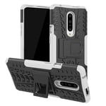 NOKOER Case for OnePlus Nord, 2 in 1 PC TPU Cover Armure Phone Case [Heavy Duty] Vertical bracket Cover [Shockproof] [Anti-fall] [Non-slip] Case - White
