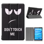 Lenovo Tab M8 tri-fold pattern leather flip case - Angry Face