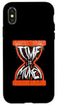 Coque pour iPhone X/XS Time Is Money Drip Dunk Motif Halloween Orange Noir