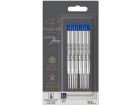 PARKER biros stor refill QUINKflow, blister med 10 blå, linjebredd: M, kort torktid, lång - 1 st (2119154)