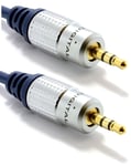rhinocables Premium Auxiliary OFC JACK Cable PURE 3.5mm Stereo Male Aux Audio Lead (1m)