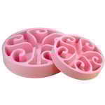 Plastskål Eat Slow Live Longer Small Rosa