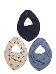 Bandana Bibs 3-Pack Navy Fixoni