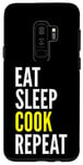 Coque pour Galaxy S9+ Eat Sleep Cook Repeat - Chef Funny