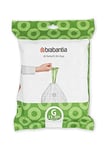 Brabantia PerfectFit Bin Liners (Size G/23-30 Liter) Thick Plastic Trash Bags