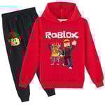 IC Roblox Hoodie Set Barn Varm Hoodie Kläder Roblox Tryckt Hoodie Röd CNMR 140cm 140cm