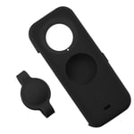 2Pcs Silicone Body Cover Protector Lens Cap Protector for Insta 360 ONE X2 Black