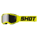 Shot Assault 2.0 Crossglasögon Solid Neon Yellow Glossy-Silver Iridium Lens""
