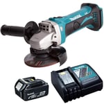 Makita DGA452Z 18V LXT 115mm Angle Grinder with 1 x 4.0Ah Battery & Charger