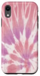 Coque pour iPhone XR Rose Spirale Tie Dye