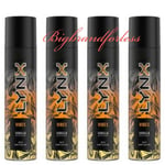 Lynx Vibes Vanilla With Hemp Seed Oil Fragrance Body Spray Daily Use 100 Ml X4