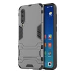 Mipcase Rugged Protective Back Cover for Xiaomi Mi 9 SE, Multifunctional Trible Layer Phone Case Slim Cover Rigid PC Shell + soft Rubber TPU Bumper + Elastic Air Bag with Invisible Support (Grey)
