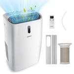 5 i 1 mobil luftkonditionering 16000 BTU Kyla & Fläkt & Avfuktning & Värme Avfuktare 16?-32? 44,5 x 39 x 77 cm Vit