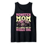 Monster Truck Mom Boy Mom Birthday Wheelie Cool Momster Tank Top