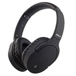 groov-e Zen - Wireless Bluetooth ANC Headphones - Over the Ear Headphone with Active Noise Cancelling, Swivel Design & 10Hrs Audio Playback - Bluetooth & 3.5mm Audio Jack - Black