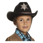 Sheriffhatt Svart for Barn - One size