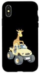 Coque pour iPhone X/XS Cadeau amusant en forme de girafe pour homme, femme, enfant