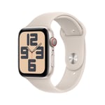 Apple Watch SE OLED 44 mm Numérique 368 x 448 pixels Écran tactile 4G Beige Wifi GPS (satellite), M/L - Neuf