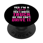 Yes I Drive Truck American Commercial Truck Driver PopSockets Swappable PopGrip