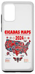 Coque pour Galaxy S20+ Cartes Cicada 2024 BROOD XIX, XIII The Cicada Reunion U.S 2024