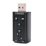 Aeromdale USB Audio Adapter Sound Card 3D 7.1 usb Virtual Mic Speaker Audio Card Gift