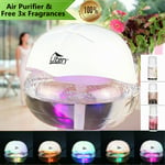 Air Purifier Cleaner Freshener Humidifier Ioniser Colour Changing Led Light Uk