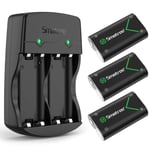 Smatree Xbox Series X|S/Xbox One Controller Battery Pack, Rechargeable NI-MH Batteries and Dual-Channel Charger for Xbox One/Xbox One S/Xbox Series X/Xbox Series S Wireless Controller