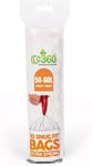 Eco Bin Bag White Eco360 Extra Strong Kitchen Drawstring Bin Liners 50-60 Litre