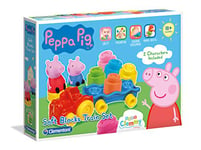 Clementoni - 17249 - Peppa Pig soft block train set for toddlers, ages 18 months plus