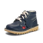 Kickers Unisex Baby Kick Hi Ve, Navy Blue, 11 UK Child