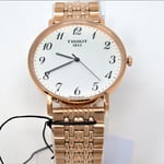 Tissot T1096103303200 Unisex Everytime Bracelet Strap Watch, Rose Gold/White