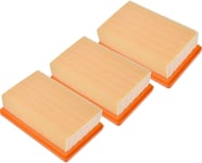 3 platta veckade filter kompatibla med Karcher dammsugare WD4, WD5, WD6, MV4, MV5, MV6 kompatibla