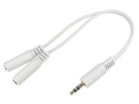 3.5mm Stereo Audio Male to 2 Female Headset Mic Y Splitter Cable Adapter HQ