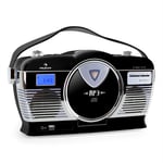 RCD-70 Radio portable lecteur CD USB MP3 design retro -noir