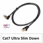 0.25m Down Câble Ethernet CAT7 10Gbps, Mini câble Lan Slim, 4.0mm diamètre, RJ45 ordinateurs portables, Modem PS 4, réseau Nipseyteko