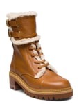 Mallory *Villkorat Erbjudande Shoes Wintershoes Ankle Boots Laced Beige See By Chloé by