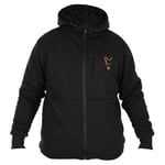 Fox Collection Sherpa Jacket Black &amp; Orange - Medium