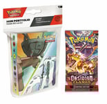 Pokémon TCG - Scarlet & Violet Obsidian Flames Mini Portfolio plus Booster