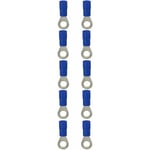 Cyclingcolors - 10x cosse pré-isolée mâle ronde à œillet 5mm bleu section de fil électrique 1mm² à 2,5mm² câble connecteur tracteur tondeuse voiture