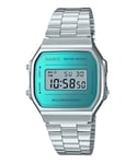 Casio Collection Retro Unisex's Silver Watch A168WEM-2EF Stainless Steel (archived) - One Size