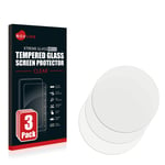Savvies Tempered Glass Screen Protector (3 Pack) compatible with Wahoo Elemnt Rival - 9H Hardness, Scratch Resistant
