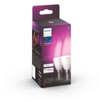 PHILIPS HUE Philips Hue White & Color Ambiance - Smart Led-flamelampa E14 5,5w Bluetooth-kompatibel Paket Med 2