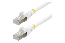 StarTech.com 50cm CAT6a Ethernet Cable - White - Low Smoke Zero Halogen (LSZH) - 10GbE 500MHz 100W PoE++ Snagless RJ-45 w/Strain Reliefs S/FTP Network Patch Cord - patchkabel - 50 cm - hvid