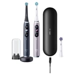 Oral-B Electric Toothbrush iO 9 Series Duo Rechargeable, For adults, Number of brush heads included 2, Black Onyx/Rose, Number of teeth brushing mode