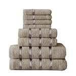 GC GAVENO CAVAILIA Premium 100% Combed Cotton Bath Sheets Set, Super Soft and Highly Absorbent Bathroom Towels, Boston, Dark Grey,644767