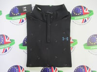 under armour playoff printed 1/4 zip top black uk size large