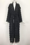 ZTAOPLHH Sexy dresses, fringed dress big yards cardigan Middle East winter coat dress,black,L